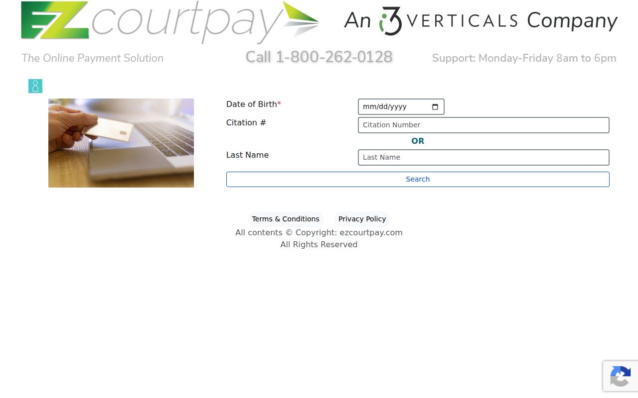 Official EZCourtPay citation lookup screen linked for Murray County traffic matters